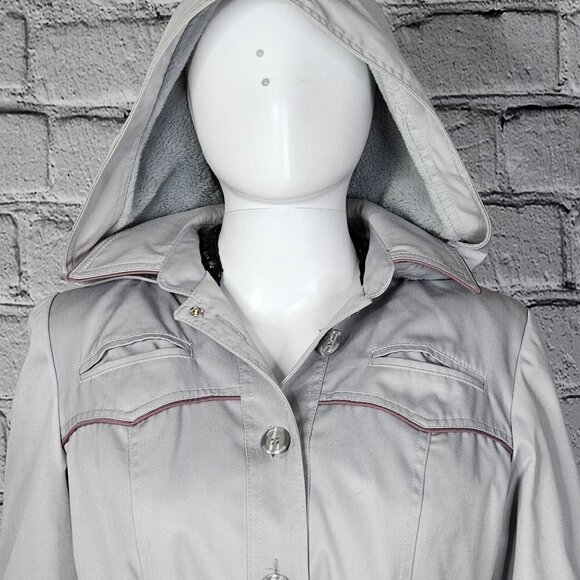 Vintage Stormy Weather Overcoat with Hood and Zip Out Liner, Women's 9 - Picture 1 of 14